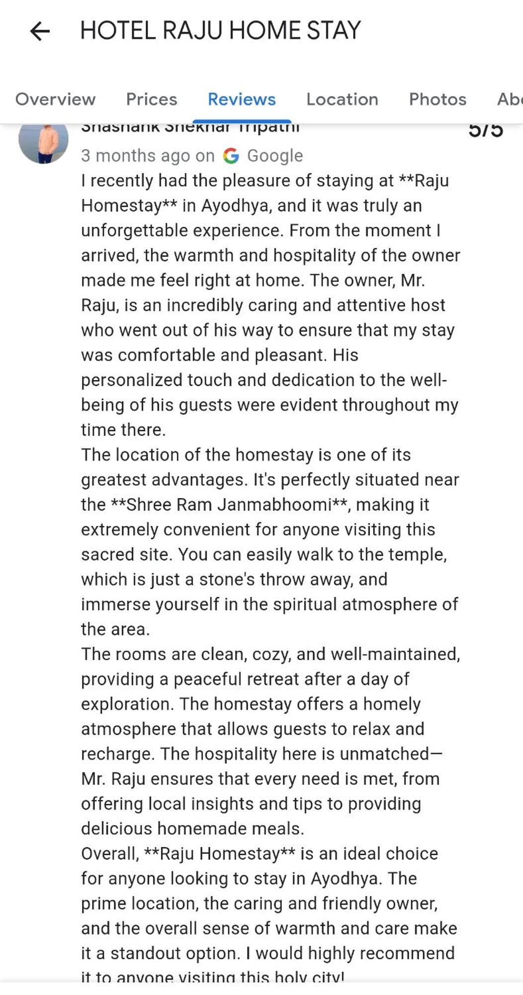 Hotel Raju Homestay Ayodhya 150 Meters From Shree Ram Janmbhoomi Temple 200 Meters From Ayodhya Dham Railway Station Eksteriør bilde